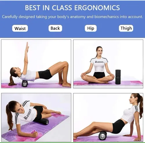 Vista 7 de Juego completo de rodillos de espuma Masaje muscular de tejido profundo Columna de yoga EVA de alta densidad para recuperación y relajación