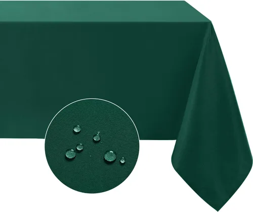 Vista 26 de Softalker - Mantel rectangular, impermeable y resistente a las manchas, mantel cuadrado de tela sin arrugas, lavable, cubierta de mesa de poliéster