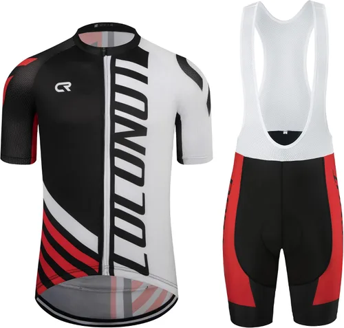 Vista 7 de Coconut Ropamo CR - Conjunto de camiseta de ciclismo para hombre, con cremallera y bolsillo con pantalones cortos con acolchado 4D