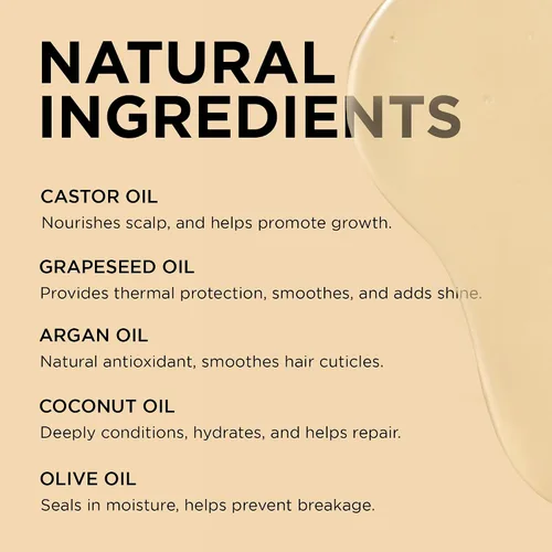 Vista 3 de African Pride Moisture Miracle 5 Aceites Esenciales para el Cabello con Vitamina E Humedad, Brillo, Protección y Crecimiento Argán, Ricino