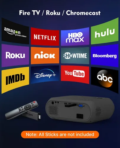 Vista 5 de ELEPHAS Mini proyector, pantalla Full HD 1080P y 180", proyector portátil de cine en casa con 50,000 horas de vida útil de la lámpara LED Negro