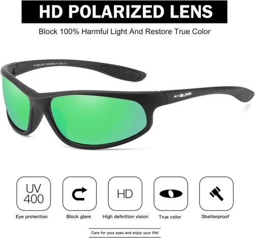 Vista 48 de Gafas de sol deportivas polarizadas para hombres, ciclismo, conducción, pesca, protección UV400