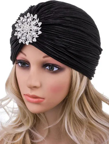 Vista 2 de Vijiv - Gorro de punto para mujer, estilo vintage, diseño de Lurex