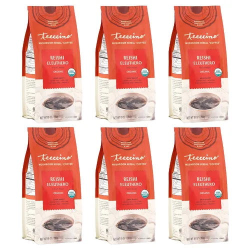 Vista 21 de Teeccino Lion’s Mane Rhodiola Café alternativo de setas adaptogénicas - Rosa - Café de setas herbal con sabor a mane de león y rhodiola, tostado