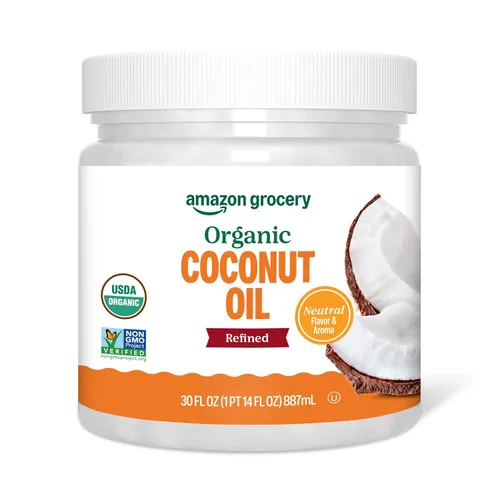 Vista 7 de Amazon Grocery, Aceite de coco orgánico refinado, 15 onzas líquidas (anteriormente Amazon Fresh, el embalaje puede variar)