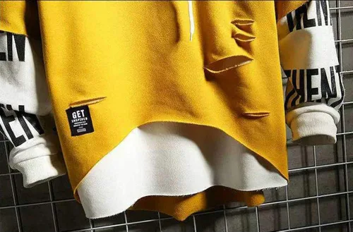 Vista 4 de DUDHUH Sudadera con capucha para hombre con estampado de letras, estilo Techwear casual, hip-hop