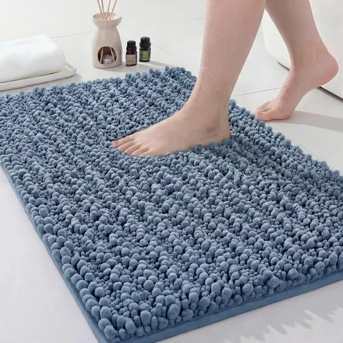 Vista 11 de Disolla Alfombra de baño pequeña, antideslizante, lavable, color beige, 17 x 24 pulgadas, súper absorbente, suave, alfombra de baño de felpilla