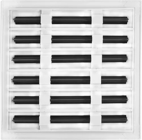 Vista 2 de BUILDMART - Cubierta de ventilación de aire acondicionado moderna de 12x12 - Ventilación decorativa de aluminio blanco - Difusor de ranura lineal
