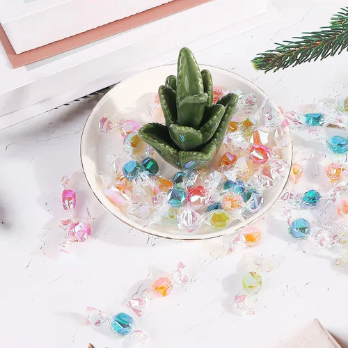 Vista 4 de Soporte para anillos de cactus verde, bandeja de joyería, collar, pulsera, organizador de cerámica para su madre novia, plato de 5 pulgadas