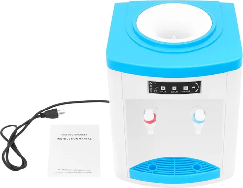 Vista 8 de Enfriador de agua de carga superior con agua fría caliente y temperatura ambiente, dispensador de agua para oficina en casa, dormitorio, dispensador