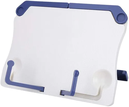 Vista 9 de Soporte para libros de puntuación musical, portátil, plegable, de 60 ángulos, ajustable, para lectura de libros, cocina, soporte para documentos