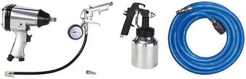 Vista 2 de Pulsar Compresor de aire eléctrico portátil de tanque vertical de 15 galones con accesorios y kit de herramientas añadido, PCE6150VK