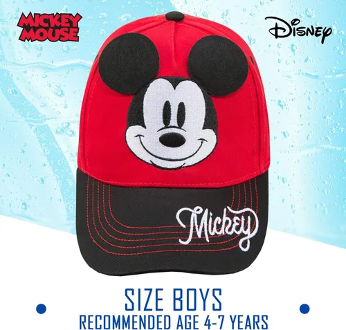 Vista 5 de Disney Gorra de béisbol de Mickey Mouse para niños de 2 a 7 años