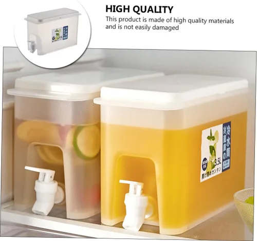 Vista 5 de NOLITOY Cubo de bebida fría grande para café, jarra de agua helada, jarra de agua para cocina, refrigerador, recipiente de agua, hervidor de agua