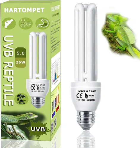 Vista 11 de Bombilla tropical del reptil de UVB 5.0 26W, lámpara fluorescente 1 pieza tropical