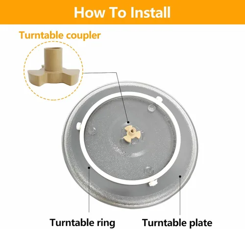 Vista 6 de 2 acopladores de placa giratoria para microondas, piezas de repuesto para horno de microondas, soporte de guía de rodillo, accesorios para plato