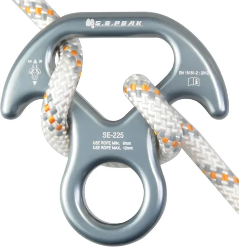 Vista 12 de 30kN/35kN/40kN Rescate Figura 8 Descender Engranaje de escalada Equipo de descenso Dispositivo de rappeling de placa de aparejo para escalada