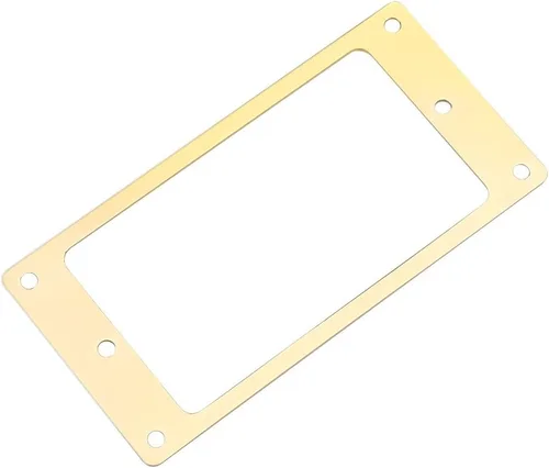 Vista 6 de 2 piezas de metal plana Humbucker cubierta guitarra Pickup marco anillo de montaje (dorado)