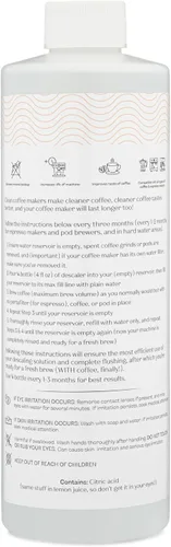 Vista 3 de Descalcificador líquido para máquinas de espresso y la mayoría de los tipos de cafeteras