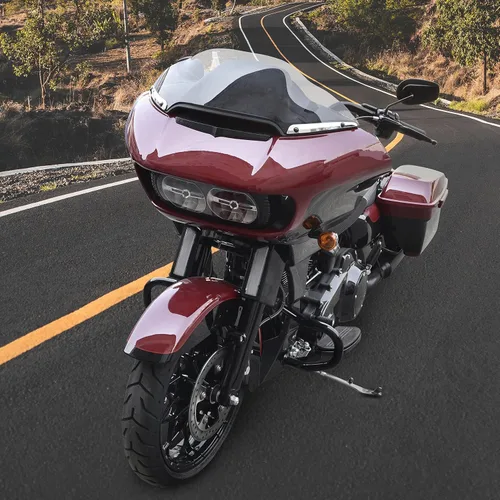 Vista 5 de Moldura de parabrisas lateral cromado para Road Glide 15-23, kit de moldura de parabrisas dividido para Harley Road Glide Ultra FLTRU FLTRX Special