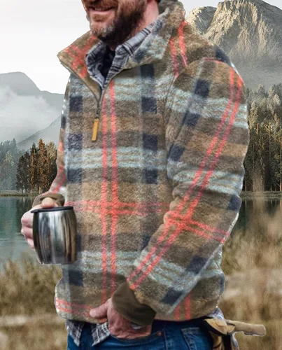 Vista 5 de Sudaderas occidentales para hombre, de forro polar azteca, sudaderas con estampado vintage