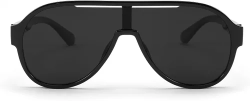 Vista 4 de FEISEDY Lentes de sol polarizados para hombres y mujeres, de gran tamaño, Fahion de una pieza, ligero TR90 marco B4080