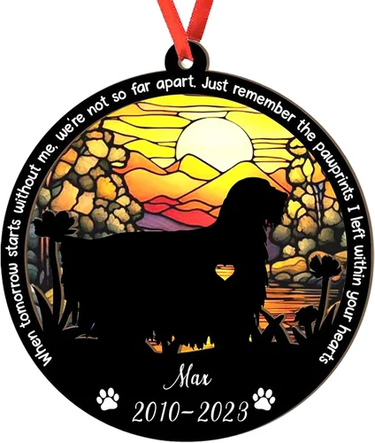 Vista 25 de Adorno personalizado para atrapasoles de sabueso afgano, adorno de Navidad de sabueso afgano – Regalo para perro amante, sabueso afgano