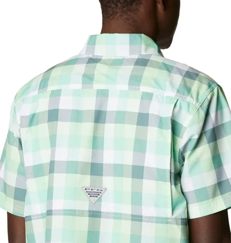 Vista 5 de Columbia Camisa de campamento Super Slack Tide para hombre, Key West Multi Gingham, talla 3X alta