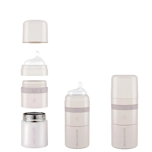 Vista 11 de MILK & WATER - Dispensador de biberones y fórmula para bebés todo en uno de acero inoxidable sobre la marcha, mantiene el agua caliente y la fórmula