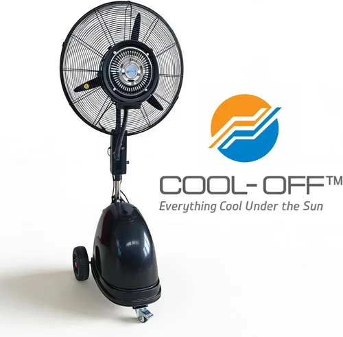 Vista 8 de Island Breeze - Ventilador de niebla oscilante, 3 velocidades de enfriamiento con tanque de 12 galones, altura ajustable, ventilador de pedestal Art