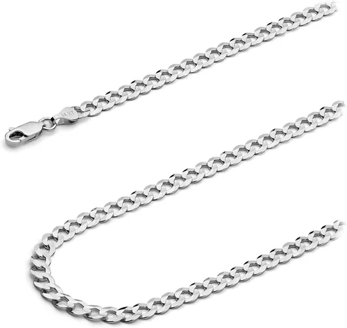 Vista 15 de Wellingsale Cadenas de eslabones cubanos de oro macizo de 14 quilates (opciones de selección)