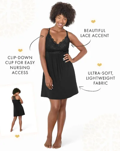 Vista 2 de The Lucille Clipdown camisón de lencería de maternidad
