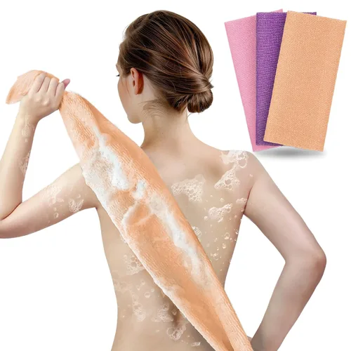 Vista 22 de ARCH&M Toalla Exfoliante, Toalla de Baño Japonesa, Exfoliante Coreano, Exfoliante Corporal de Nailon, Exfoliante de Espalda para Ducha, Alternativa