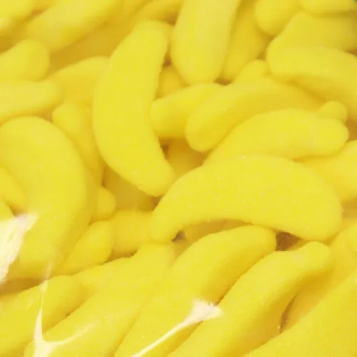 Vista 2 de Gomitas de caramelo de plátano de goma amarilla de 4.4 libras (granel)