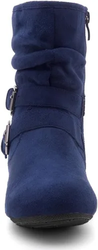 Vista 2 de Herstyle Lindell - Botines planos para mujer, a la moda, holgados, a media pantorrilla