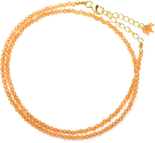 Vista 8 de Gargantilla con cuentas naturales, cuentas facetadas, collar de piedra natal, cristal curativo de energía, regalo para ella, joyería de plata de ley