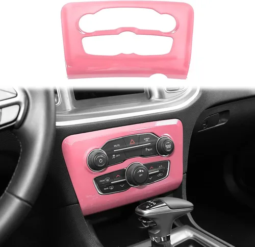 Vista 7 de Voodonala Para cargador de radio, CD, interruptor de CD, consolas centrales para Dodge Charger 2015-2026+, accesorios interiores, fibra de carbono