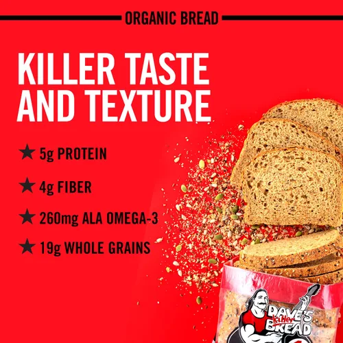 Vista 5 de Dave's Killer Bread Powerseed, Pan orgánico con semillas, 1g de azúcar por rebanada, pan de 25 onzas