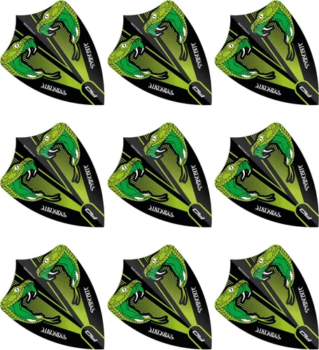 Vista 9 de RED DRAGON Plumas para dardos Hardcore Freestyle - 3 juegos por paquete (9 plumas de dardos en total)