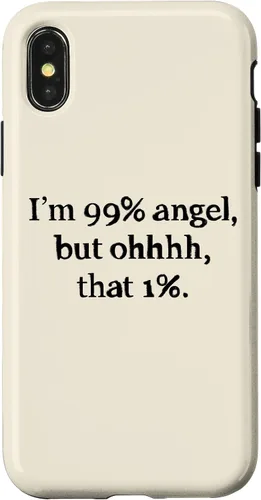 Vista 5 de iPhone 16 Im 99 percent angel but funny women sayings quotes Gift Case