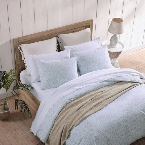 Vista 3 de Tommy Bahama - Juego de funda de edredón tamaño Queen, juego de ropa de cama de algodón reversible con fundas a juego, decoración costera