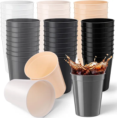 Vista 28 de Yungyan Paquete de 12 vasos de plástico reutilizables de 16 onzas, 4