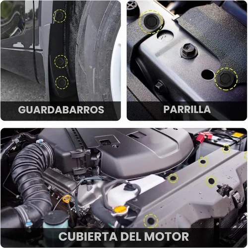 Vista 4 de 20 piezas de clip de retención tipo de empuje para defensa, motor, forro de guardabarros, compatible con Mazda B45A-56-146A 90118-WB048