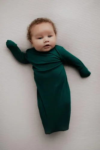 Vista 34 de Three Little Tots Vestido de corbata anudada para bebé recién nacido - Bebé