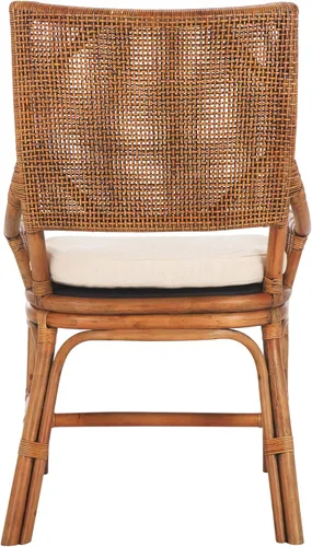 Vista 5 de SAFAVIEH Home Collection Donatella Tropical Coastal Honey & White Rattan Silla