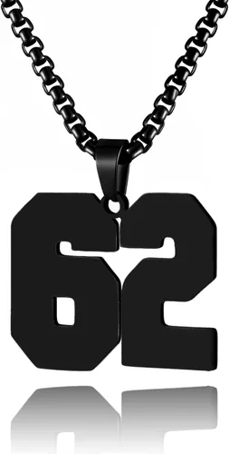 Vista 150 de Collar de Número Dorado para Hombre, Cadena de Acero Inoxidable con Colgante de Número para Atletas, Joyería Deportiva Personalizada para Niños