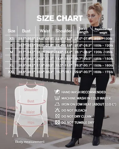 Vista 5 de MANGOPOP Body de manga larga con cuello alto falso para mujer, manga larga, sin mangas, cuello de tortuga, trajes sexis