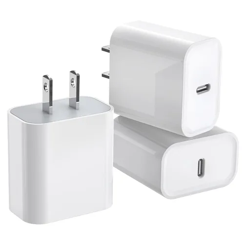 Vista 9 de Paquete de 3 bloques de carga para iPhone 17/16/15, cargador USB C Negro