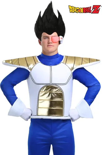 Vista 2 de Fun Costumes Accesorio de armadura Saiyan de Dragon Ball Z para adultos, armadura clásica de anime de Akira Toriyama, Dragon Ball Z Vegeta