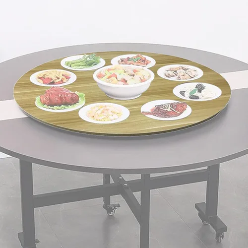 Vista 8 de Tocadiscos de comedor de 80/90/39.4 in, bandeja giratoria para servir, bandeja de servir Lazy Susan, pantalla giratoria para servir, centros